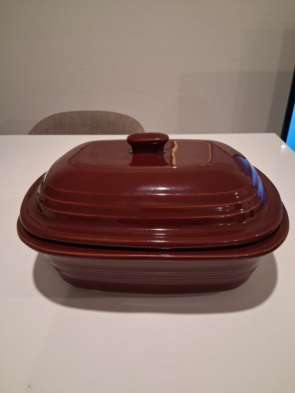 Pampered Chef Deep Covered Baker Cranberry Stoneware Casserole Lid 1321 BRAND...